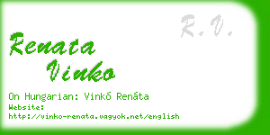 renata vinko business card
