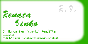 renata vinko business card